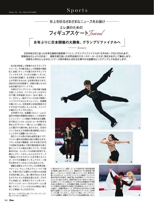 25ans 2026年01月号 Sports
Photos: Aflo Text:KEIKO W