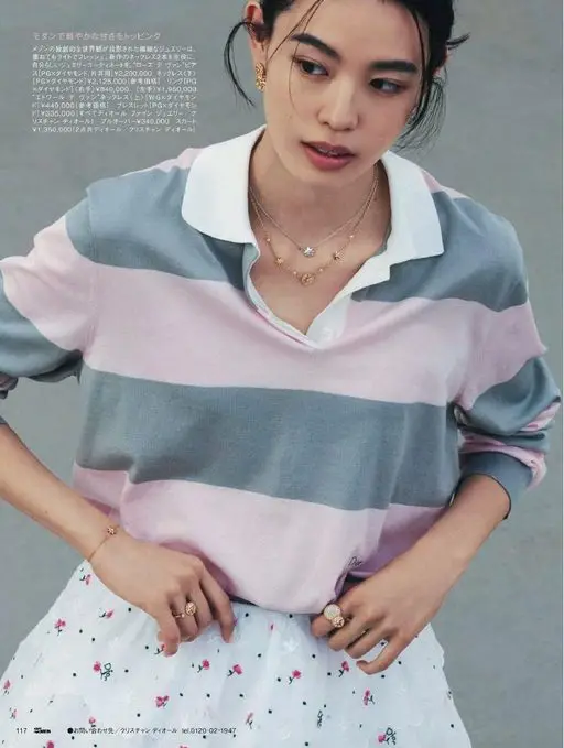 25ans 2026年03月号 叠戴更显清新。以两款新作项链为主角，

星形项链（上）[WG×钻
