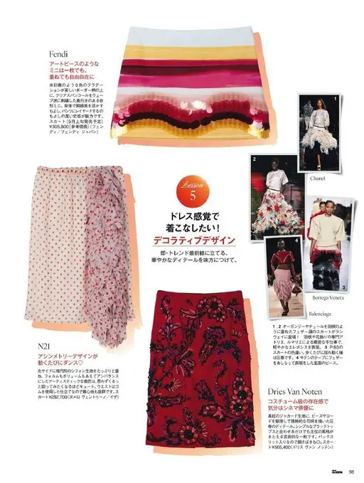25ans 2026年06月号 Fendi
宛如一件艺术品，迷你裙单穿一条或叠穿都自由自在。水彩