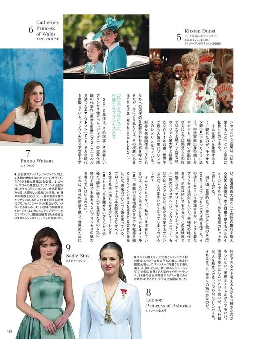 25ans 2026年06月号 Catherine，
6
威尔士王妃
凯瑟琳皇太子妃