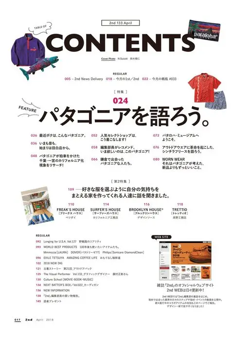 2nd 2026年12月号 目录（TABLE OF CONTENTS）
封面摄影：N.Suz