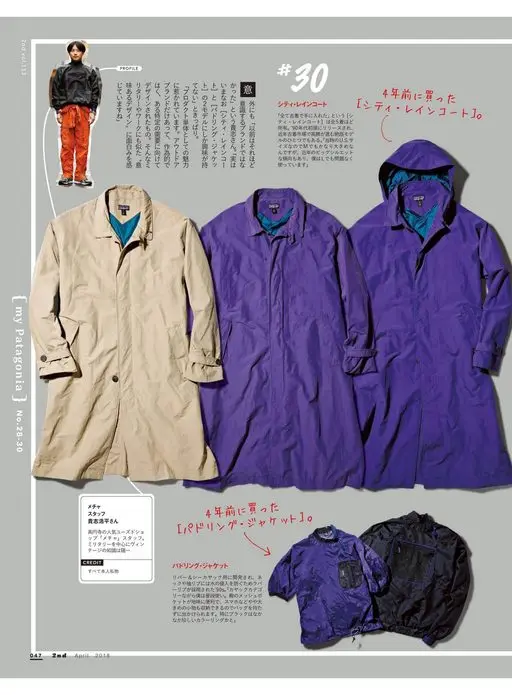 2nd 2026年12月号 4年前买的
[City Raincoat]。
他说“全都是从古着