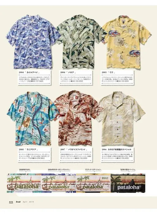2nd 2026年12月号 2004「Pahoa」
叶片满印图案。6480日元（Back S