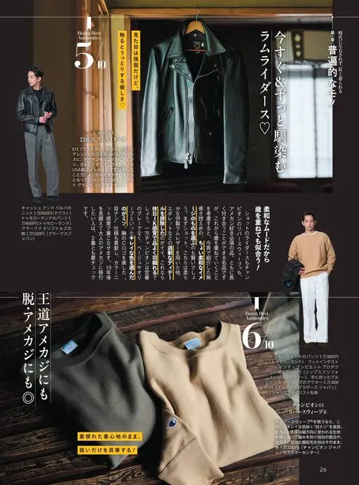 Begin 2026年12月号 不受时代左右，长久穿着的
第一章
普遍的单品
