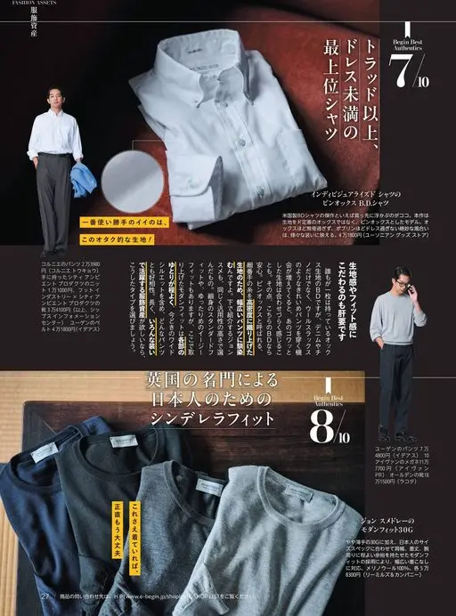 Begin 2026年12月号 FASHION ASSETS
最好用的，就是这种有点宅味的面料！