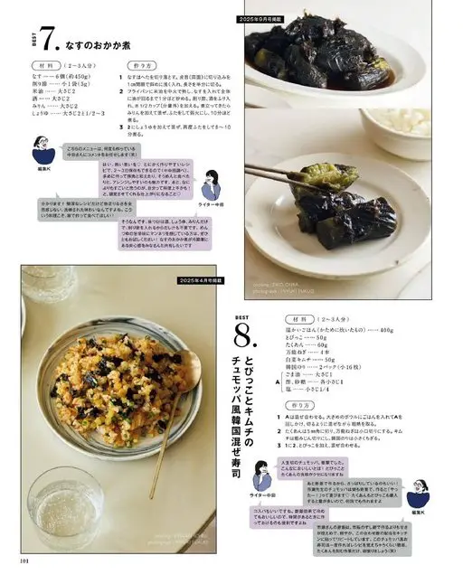 otona MUSE 2026年02月号 茄子……6个（约450g）
木鱼花……小袋1袋（5g）
酒……2