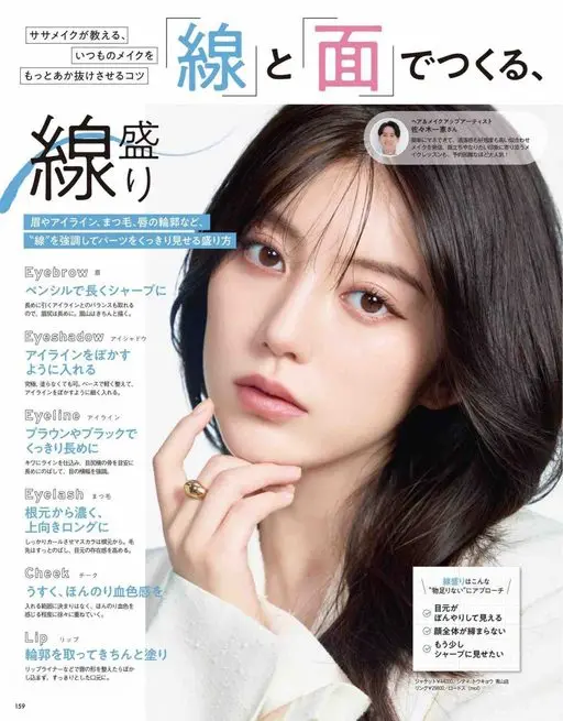 VOCE 2026年12月号 更显利落的诀窍
Sasa Make 教你，
把日常妆容用
线
与